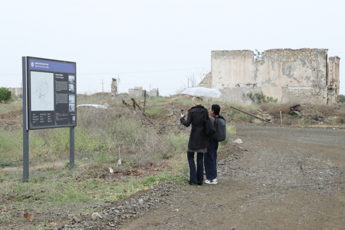 News about -  Participants of 6th World Forum on Intercultural Dialogue visit destroyed monuments in Aghdam 